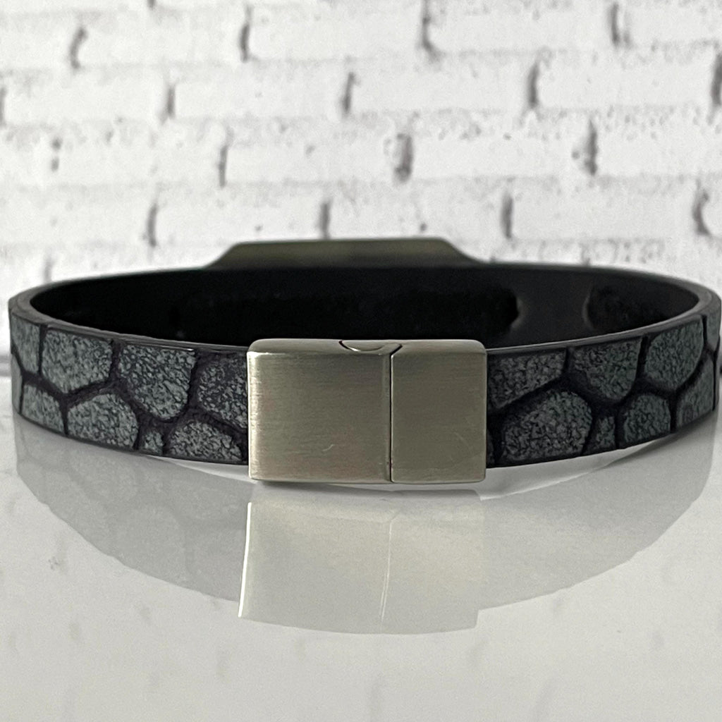 Bewley Grey Medic Alert Medical ID and Allergy Bracelet Free Custom Engraving Made to Fit, Free Gift Box by Shelley @buyamedicalalert.com