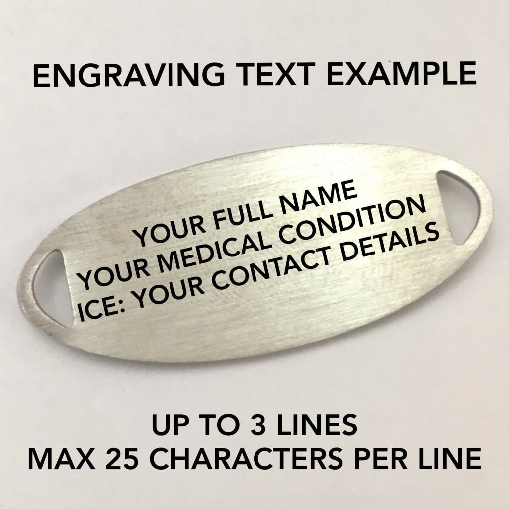 buyamedicalalert.com Forrest Red Leather Medical Alert ID Bracelet - Personalised