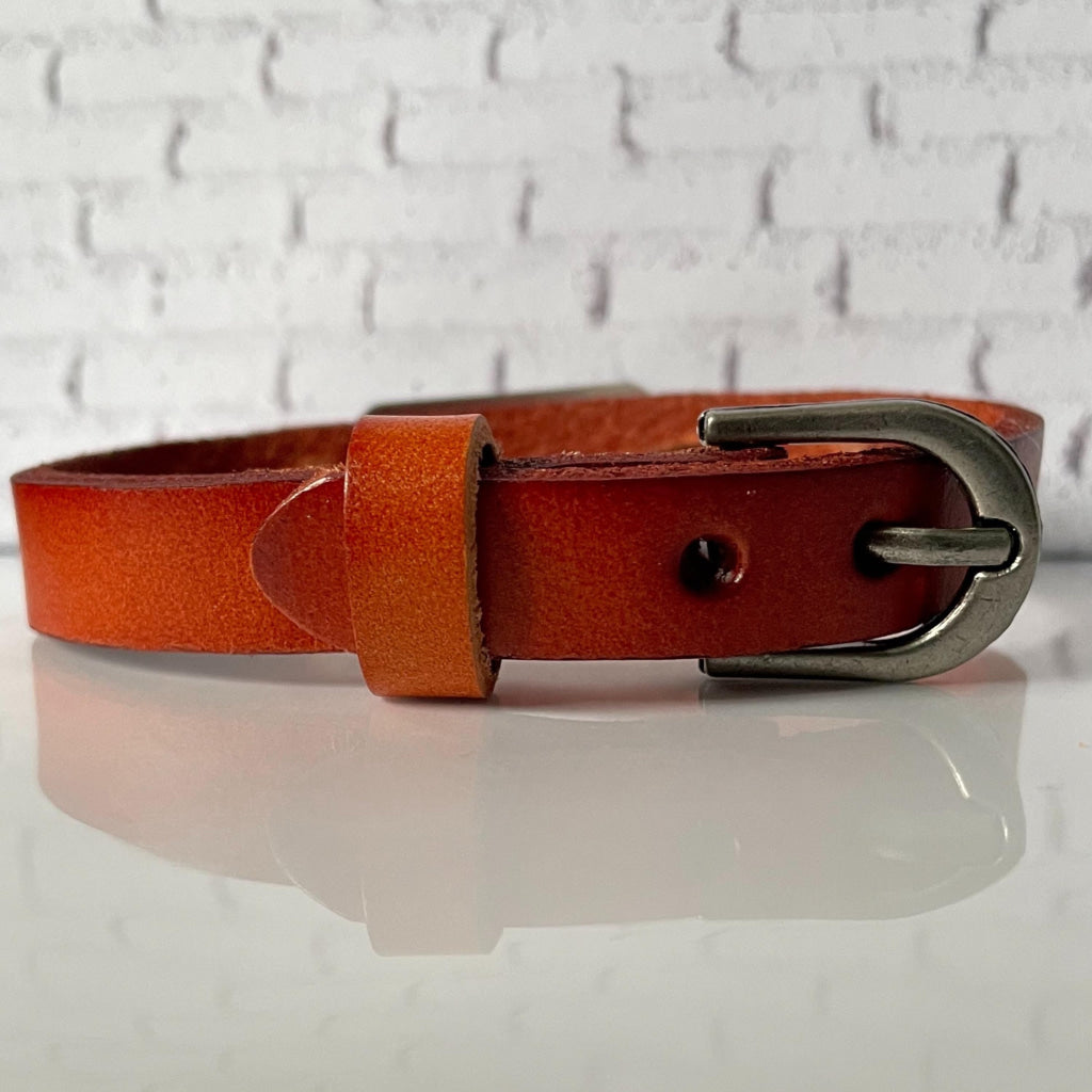 Charlotte Tan Genuine Leather Medical Alert ID Bracelet Free Personalised Engraving and Gift Box by Shelley @buyamedicalalert.com