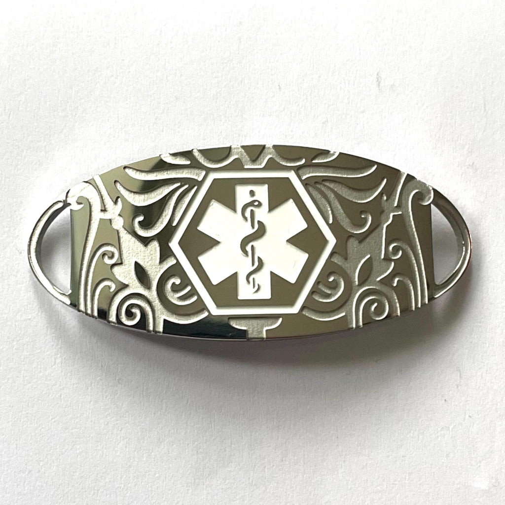 Kundra Brown Genuine Leather Medic Alert Medical ID and Allergy Cuff Style Bracelet Free Custom Engraving by Shelley @buyamedicalalert.com