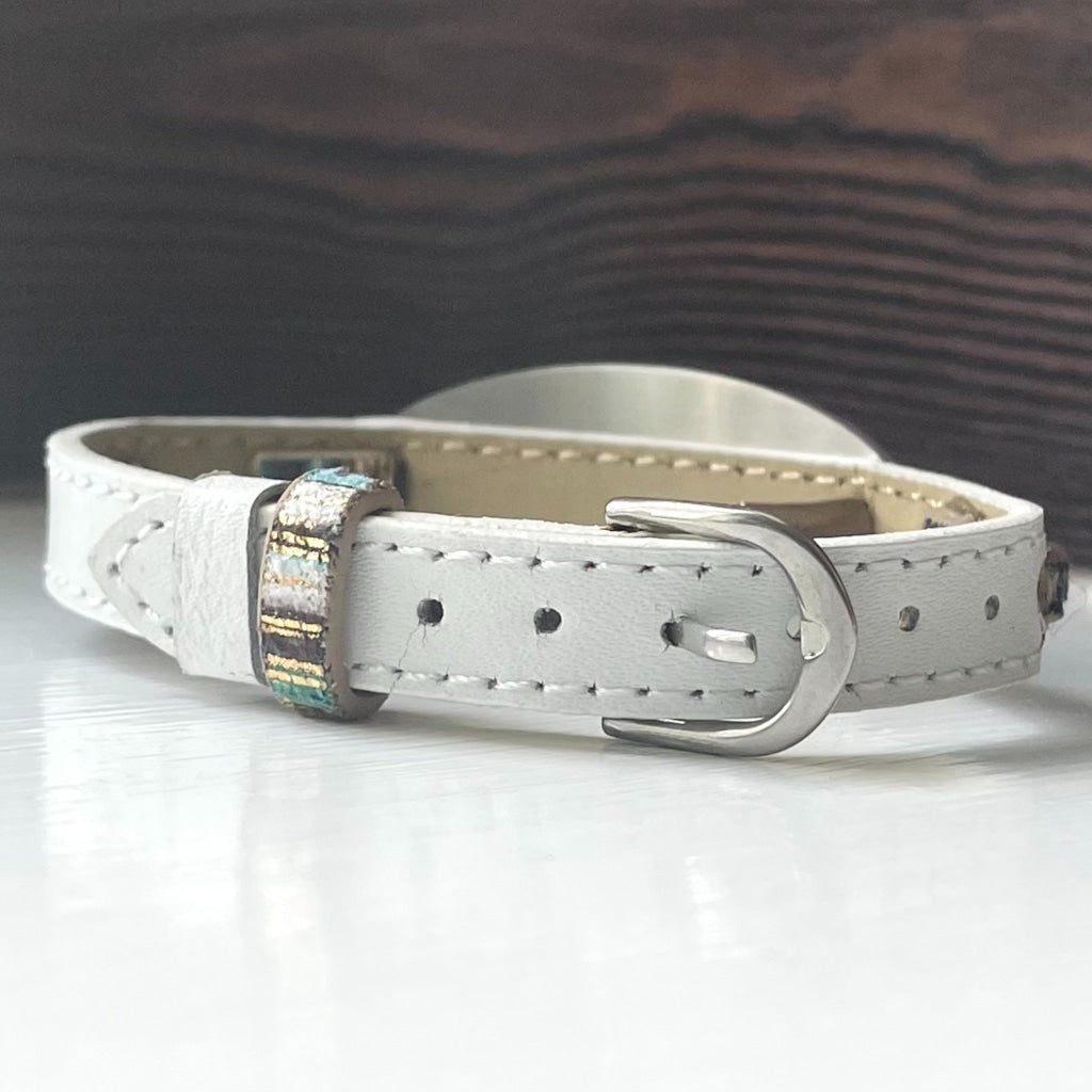 buyamedicalalert.com Osler Leather Medical Alert ID Bracelet - Personalised