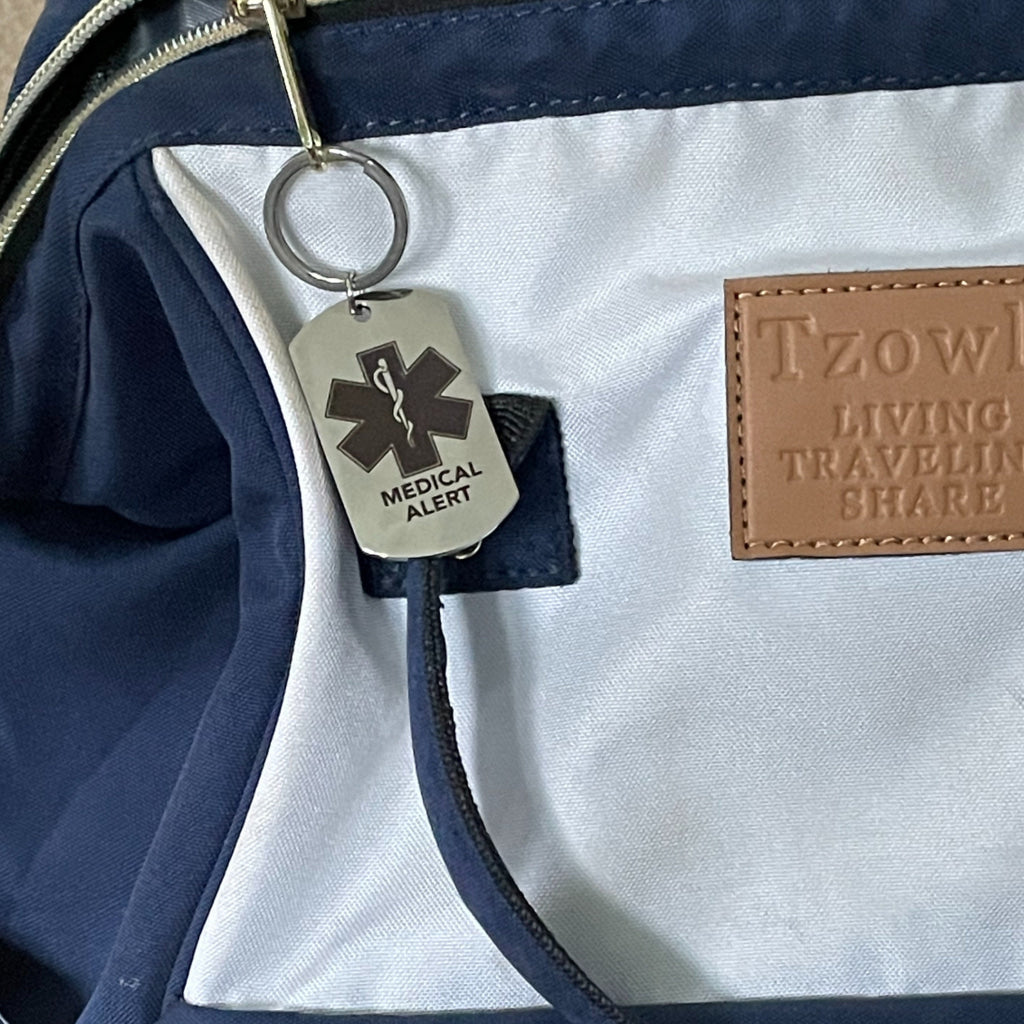 buyamedicalalert.com Stainless Steel Medical Alert ID Tag - Custom Engraved Identification Tags & Jewelry