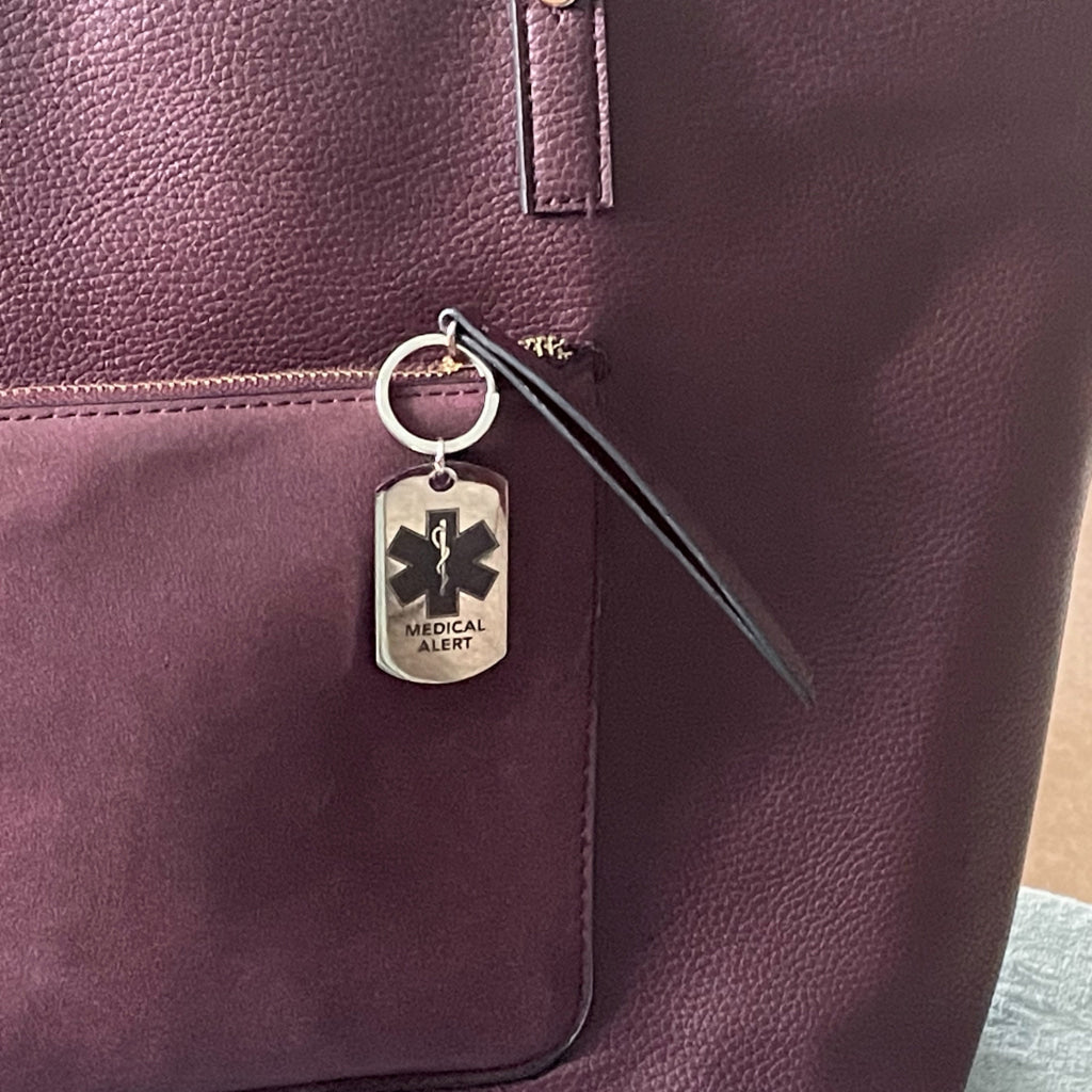buyamedicalalert.com Stainless Steel Medical Alert ID Tag - Custom Engraved Identification Tags & Jewelry