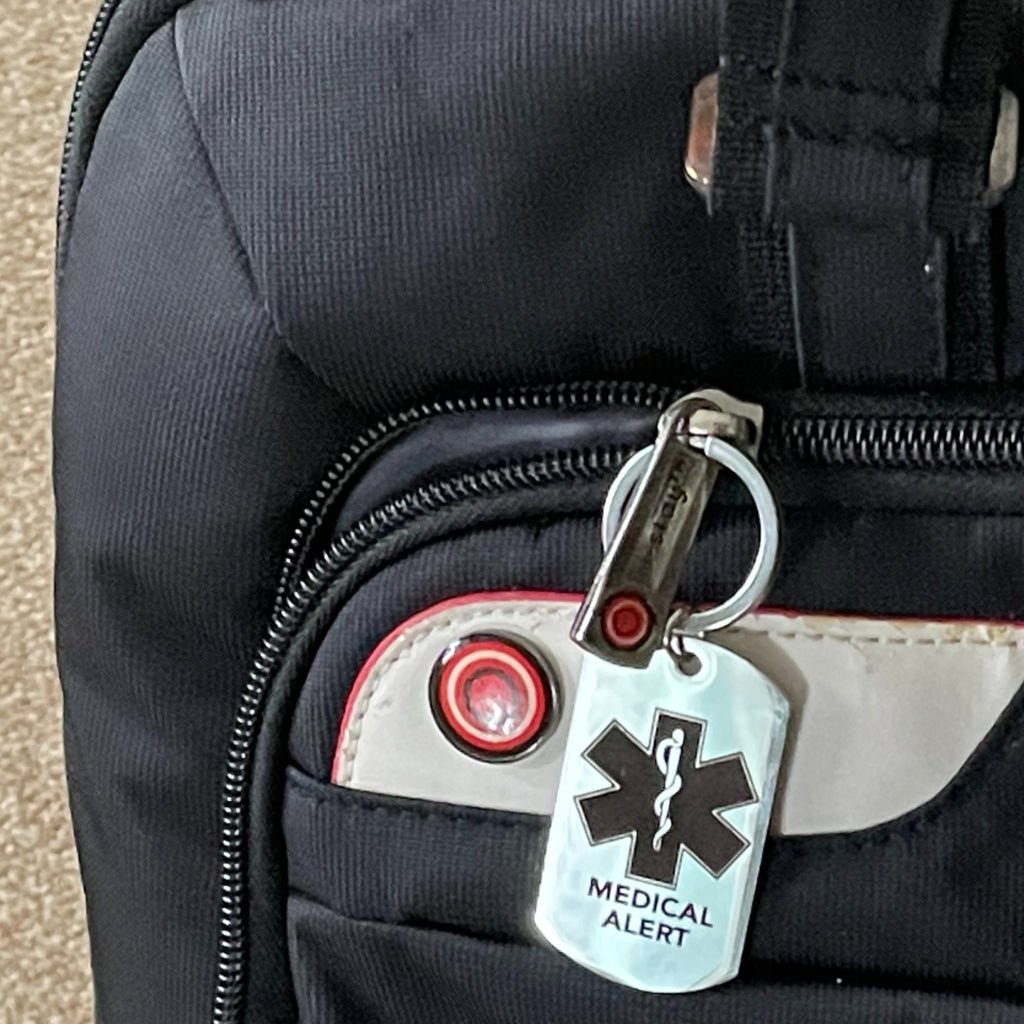 buyamedicalalert.com Stainless Steel Medical Alert ID Tag - Custom Engraved Identification Tags & Jewelry