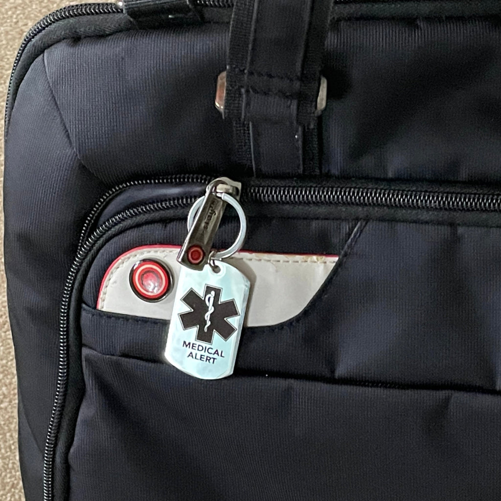 buyamedicalalert.com Stainless Steel Medical Alert ID Tag - Custom Engraved Identification Tags & Jewelry