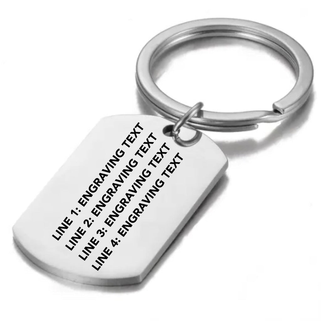 Stainless Steel Medical Alert ID Tag Add to School Bags, Handbags, Key Fob Includes 4 Lines of Custom Engraving from buyamedicalalert.com