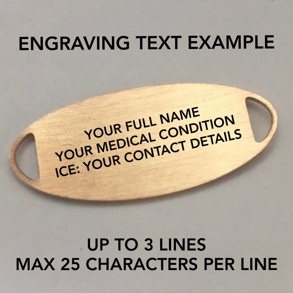 buyamedicalalert.com Bailey Brown Leather Medical Alert ID Bracelet - Personalised