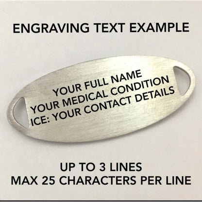 buyamedicalalert.com Forrest Red Leather Medical Alert ID Bracelet - Personalised Identification Tags & Jewelry