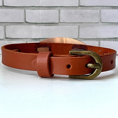 buyamedicalalert.com Andrea Tan Leather Medical Alert ID Bracelet - Personalised Identification Tags & Jewelry