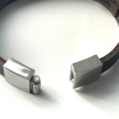 buyamedicalalert.com Cori Brown Leather Medical Alert ID Bracelet - Personalised Identification Tags & Jewelry