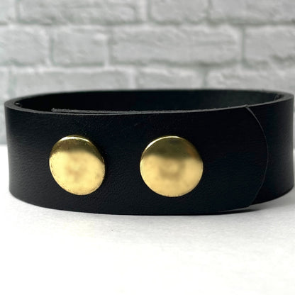 buyamedicalalert.com Francis Black Leather Medical Alert ID Bracelet - Personalised