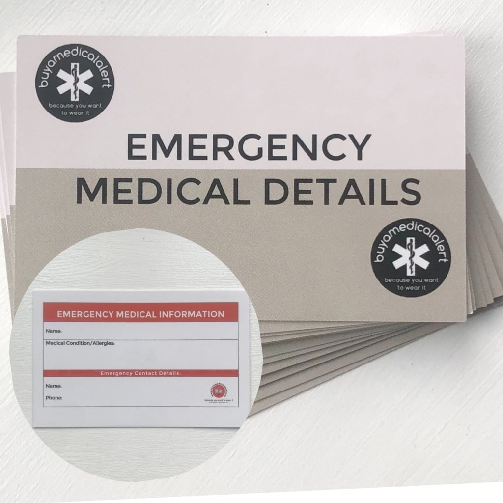 Engraved Stainless Steel Medical Alert ID Bracelet Plate - Choose Color/Emblem, Chain Sold Separately