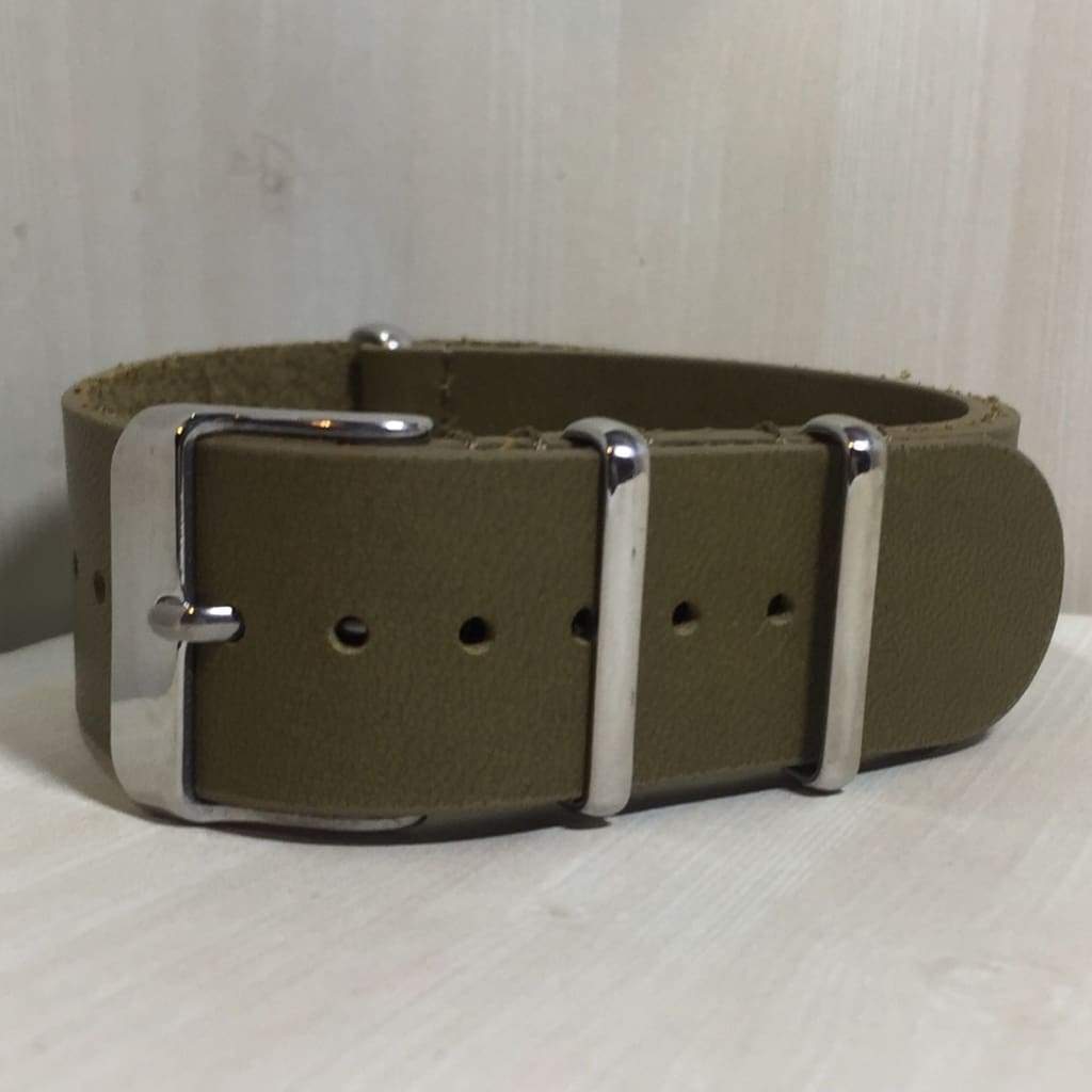 buyamedicalalert.com Personalised Fleming Leather NATO Medical Alert ID Bracelet