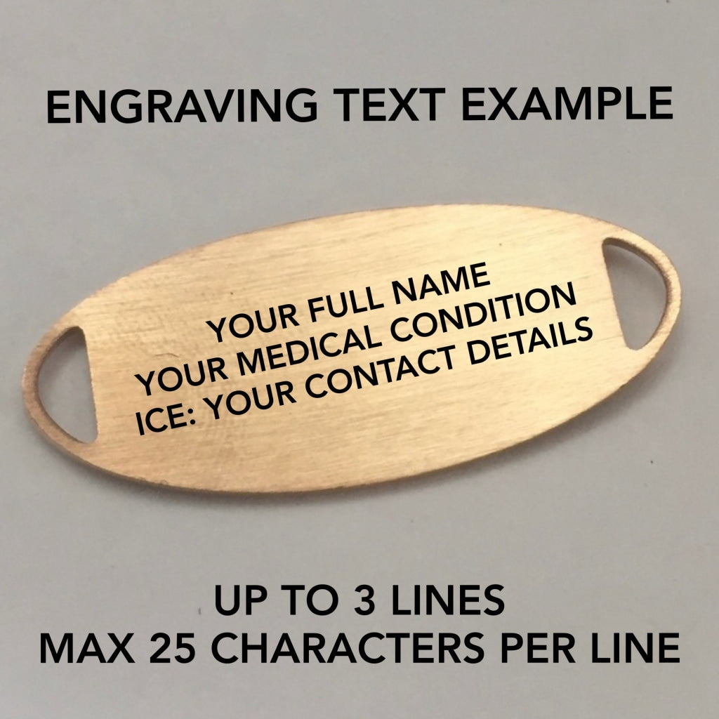buyamedicalalert.com Jenner Tan Leather Medical Alert ID Bracelet - Personalised